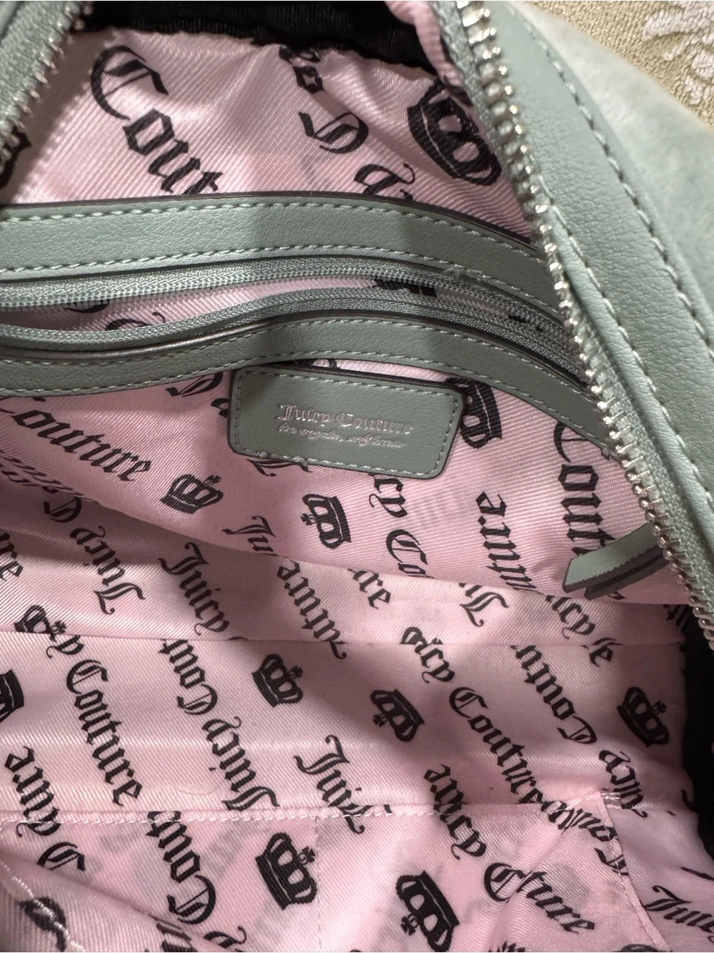 Juicy couture Heart-Studded Mint Green Women’s Satchel